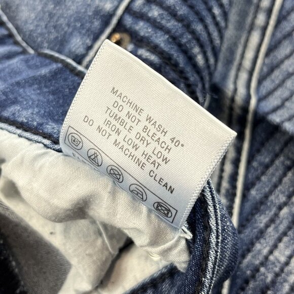 Liquor n Poker Women's 34X25 Denim Jeans Ripped Hip Hop Rapper Rock Rebellious - Picture 12 of 14